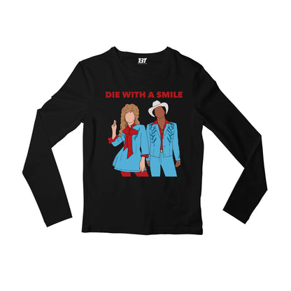 lady gaga die with a smile full sleeves long sleeves music band buy online india the banyan tee tbt men women girls boys unisex black