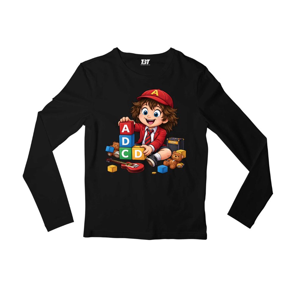 ac/dc back in blocks full sleeves long sleeves music band buy online united states usa the banyan tee tbt men women girls boys unisex black 
