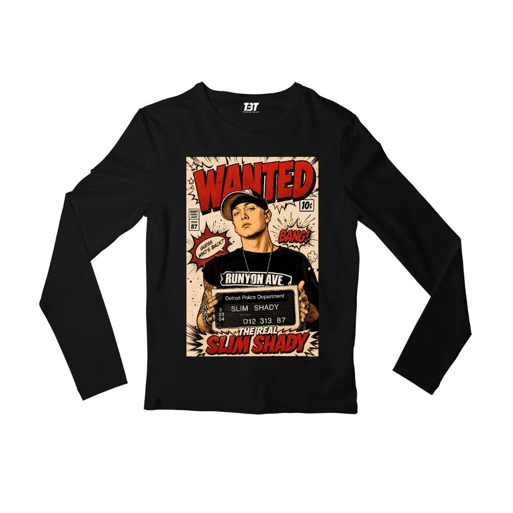 eminem real slim shady full sleeves long sleeves music band buy online united states usa the banyan tee tbt men women girls boys unisex black 