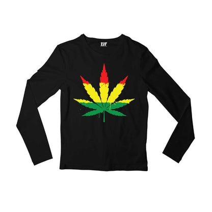 bob marley unity leaf full sleeves long sleeves music band buy online united states usa the banyan tee tbt men women girls boys unisex black 