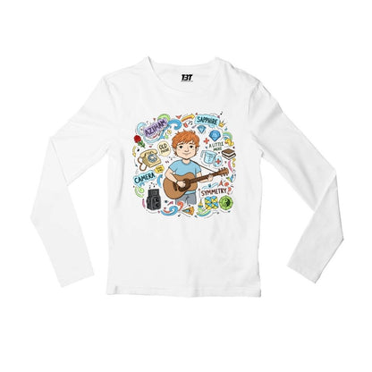 ed sheeran gingerverse full sleeves long sleeves music band buy online united states usa the banyan tee tbt men women girls boys unisex white 