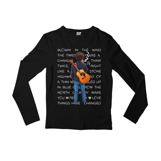 bob dylan dylanite full sleeves long sleeves music band buy online united states usa the banyan tee tbt men women girls boys unisex black 