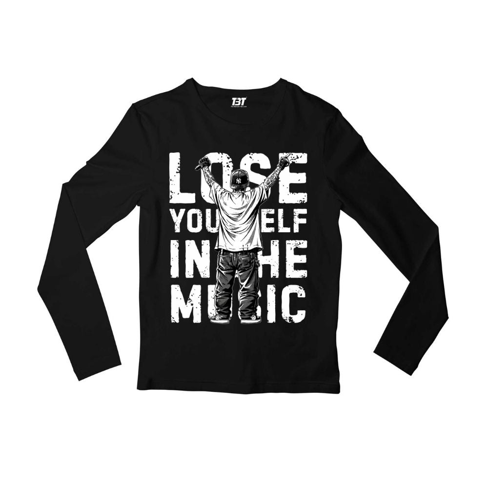 eminem lose yourself in the music full sleeves long sleeves music band buy online united states usa the banyan tee tbt men women girls boys unisex black 