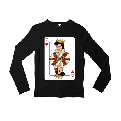 elvis presley the king of rock and roll full sleeves long sleeves music band buy online united states usa the banyan tee tbt men women girls boys unisex black 
