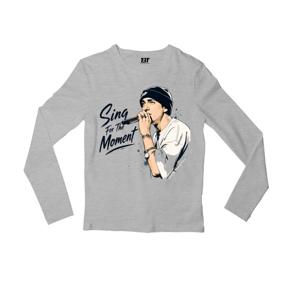 eminem sing for the moment full sleeves long sleeves music band buy online united states usa the banyan tee tbt men women girls boys unisex gray 