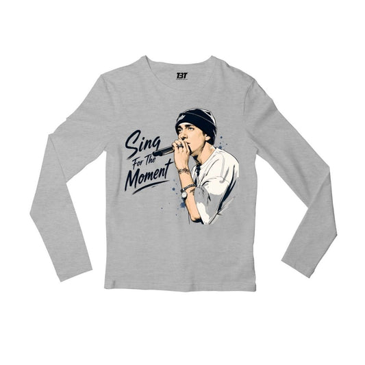eminem sing for the moment full sleeves long sleeves music band buy online united states usa the banyan tee tbt men women girls boys unisex gray 
