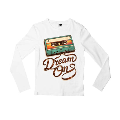 aerosmith dream on full sleeves long sleeves music band buy online united states usa the banyan tee tbt men women girls boys unisex white 