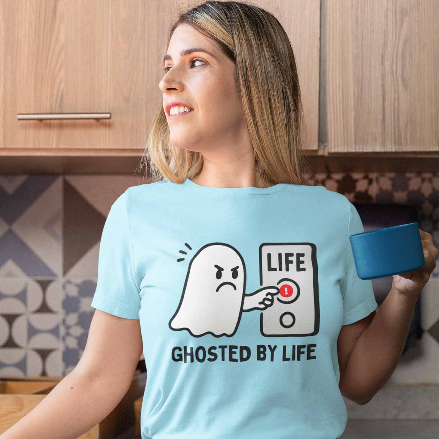 graphic ghosted by life t-shirt printed graphic stylish buy online united states usa the banyan tee tbt men women girls boys unisex baby blue 
