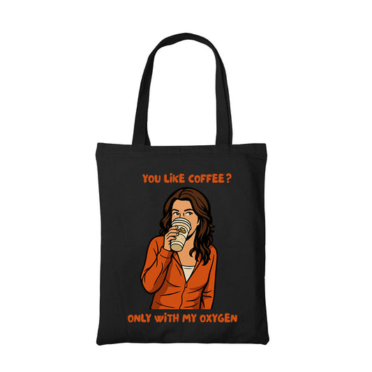 gilmore girls only with my oxygen tote bag cotton printed tv & movies buy online united states usa the banyan tee tbt men women girls boys unisex