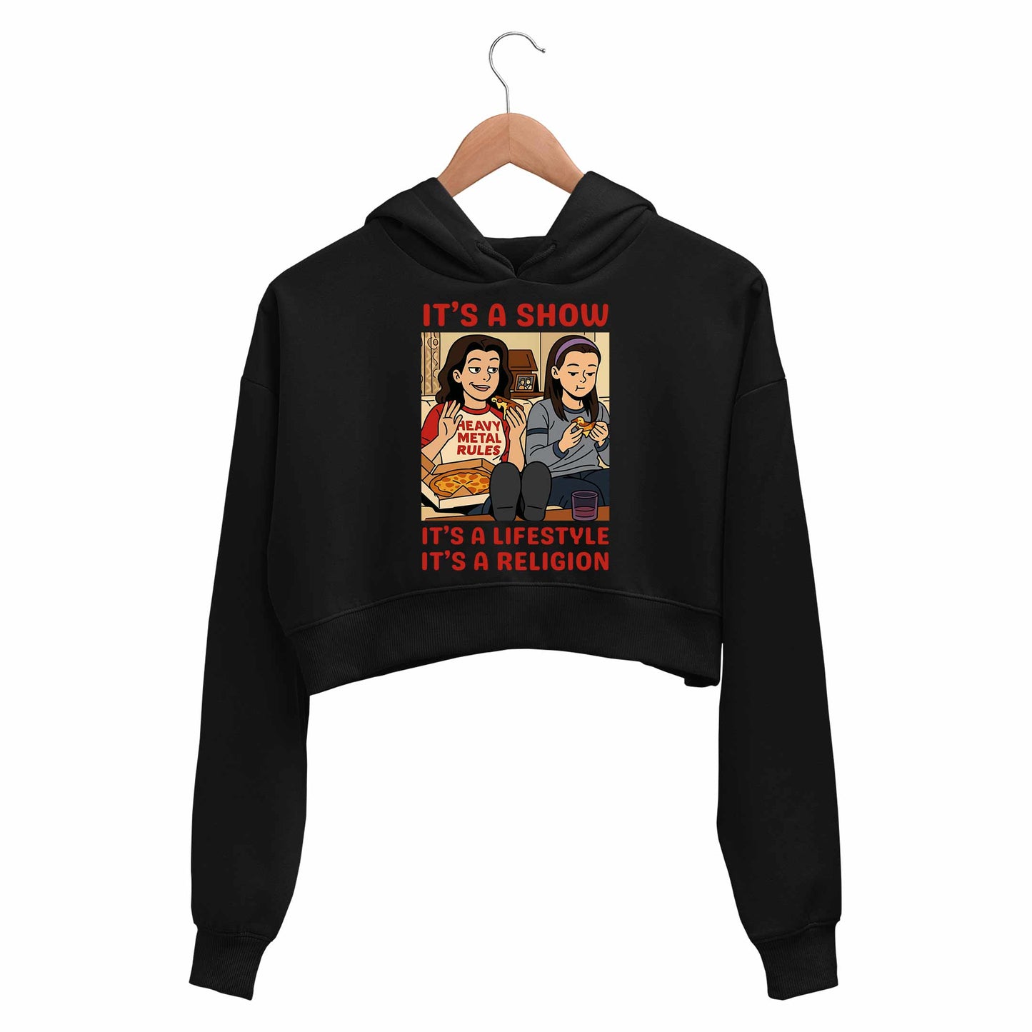 gilmore girls religion crop hoodie hooded sweatshirt upper winterwear tv & movies buy online india the banyan tee tbt men women girls boys unisex black