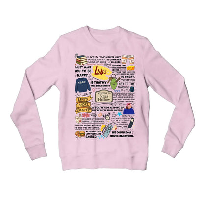 gilmore girls stars hollow doodle sweatshirt upper winterwear tv & movies buy online united states usa the banyan tee tbt men women girls boys unisex baby pink