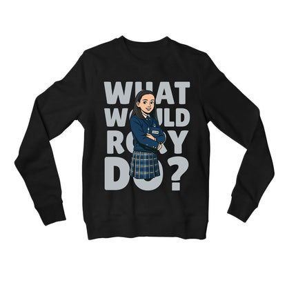 gilmore girls what would rory do sweatshirt upper winterwear tv & movies buy online united states usa the banyan tee tbt men women girls boys unisex black