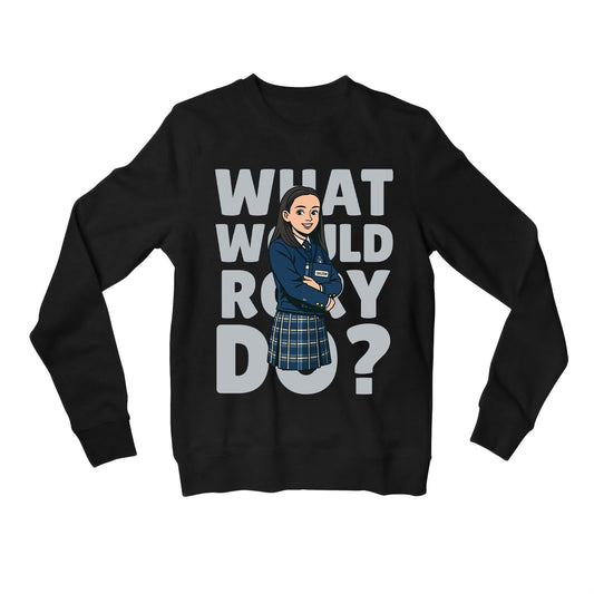 gilmore girls what would rory do sweatshirt upper winterwear tv & movies buy online united states usa the banyan tee tbt men women girls boys unisex black