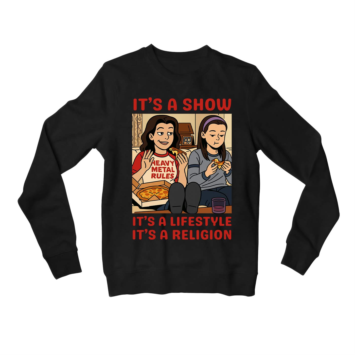 gilmore girls religion sweatshirt upper winterwear tv & movies buy online united states usa the banyan tee tbt men women girls boys unisex black