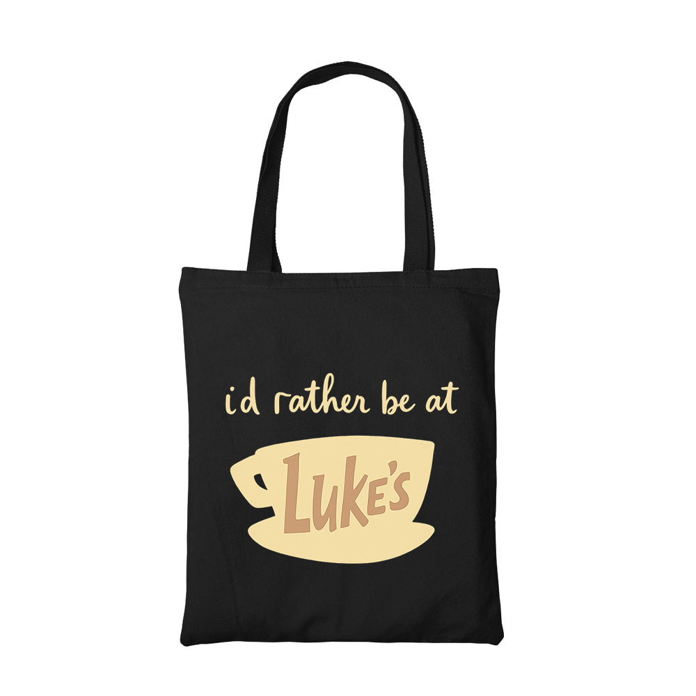 gilmore girls rather be at tote bag cotton printed tv & movies buy online united states usa the banyan tee tbt men women girls boys unisex