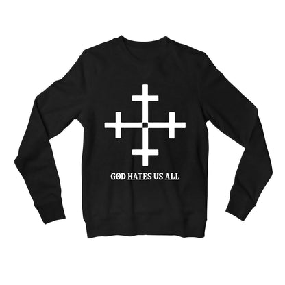 slayer god hates us all sweatshirt upper winterwear music band buy online united states usa the banyan tee tbt men women girls boys unisex black