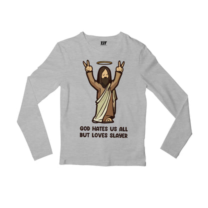 slayer god loves slayer full sleeves long sleeves music band buy online india the banyan tee tbt men women girls boys unisex black