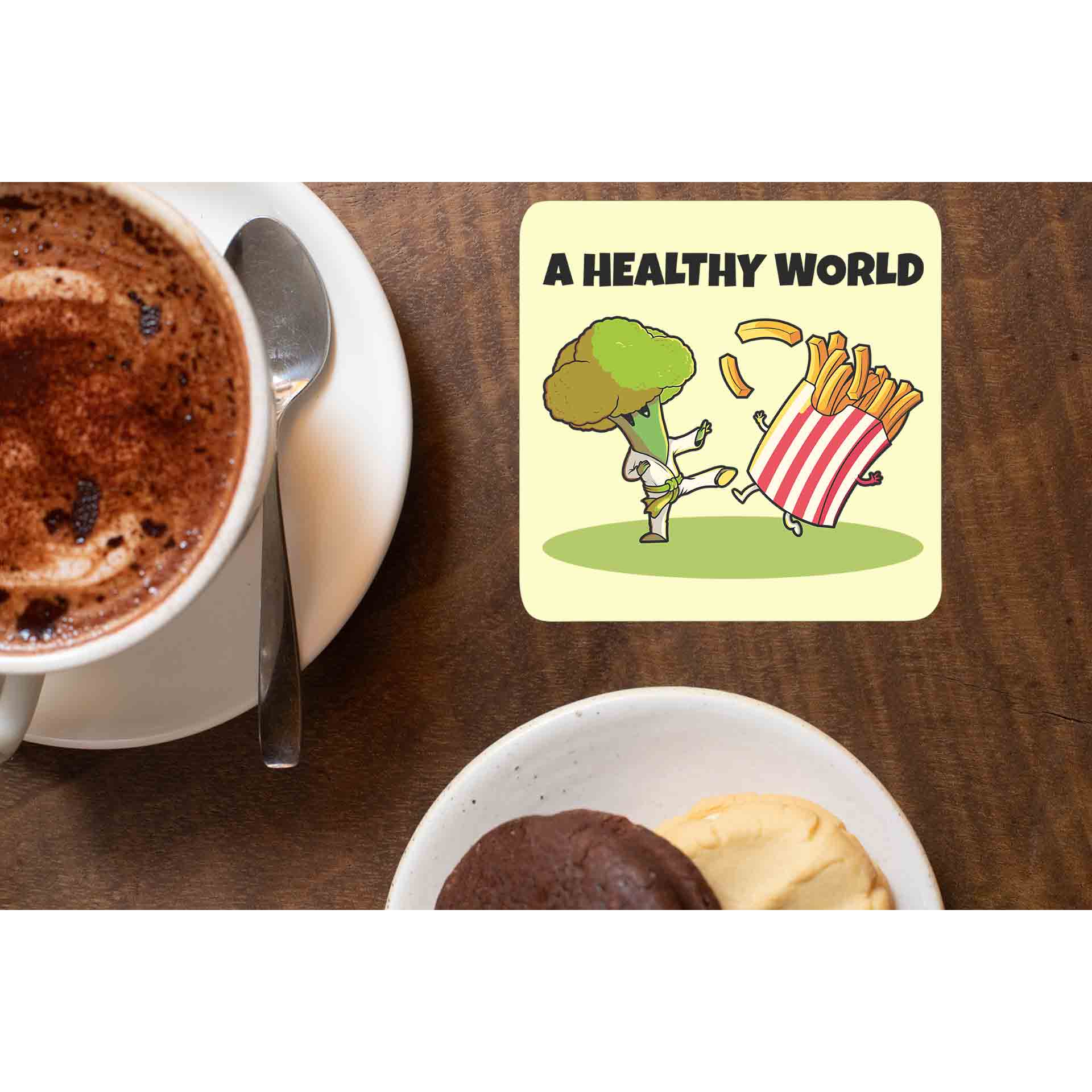 printed a healthy world coasters wooden table cups indian printed graphic stylish buy online india the banyan tee tbt men women girls boys unisex