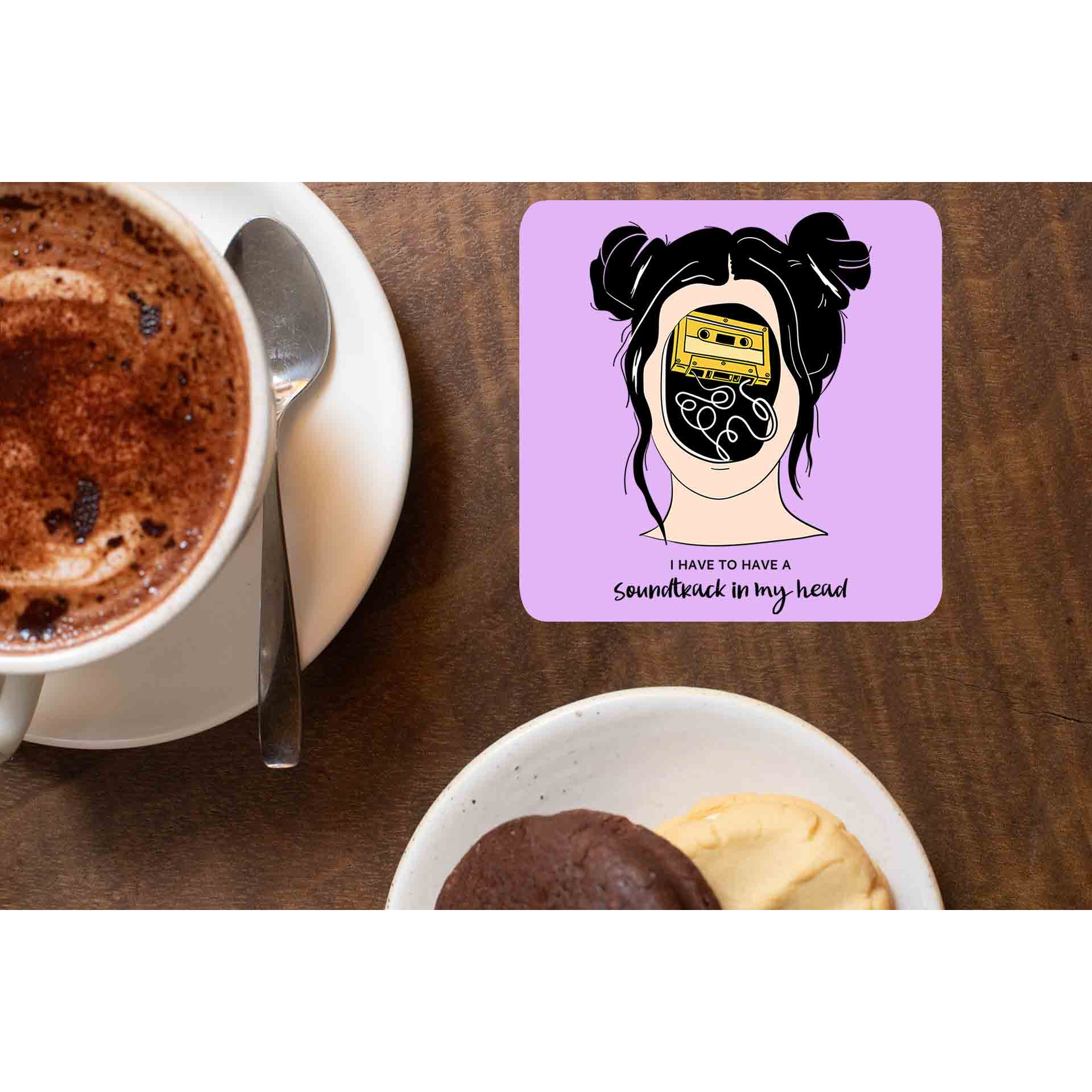 printed soundtrack in my head coasters wooden table cups indian printed graphic stylish buy online india the banyan tee tbt men women girls boys unisex