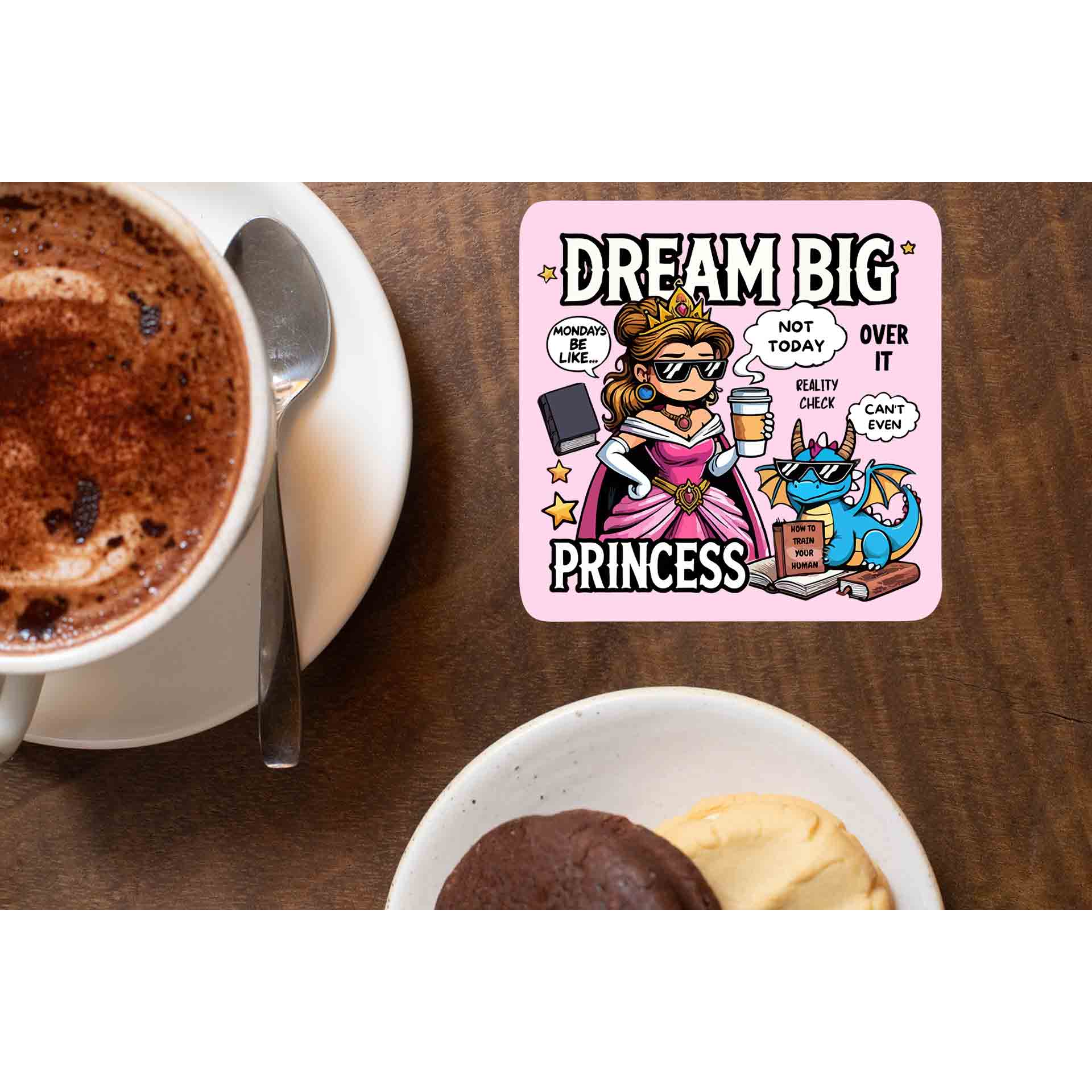 printed dream big princess coasters wooden table cups indian printed graphic stylish buy online india the banyan tee tbt men women girls boys unisex
