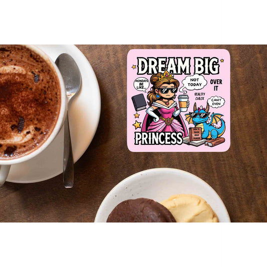 printed dream big princess coasters wooden table cups indian printed graphic stylish buy online india the banyan tee tbt men women girls boys unisex