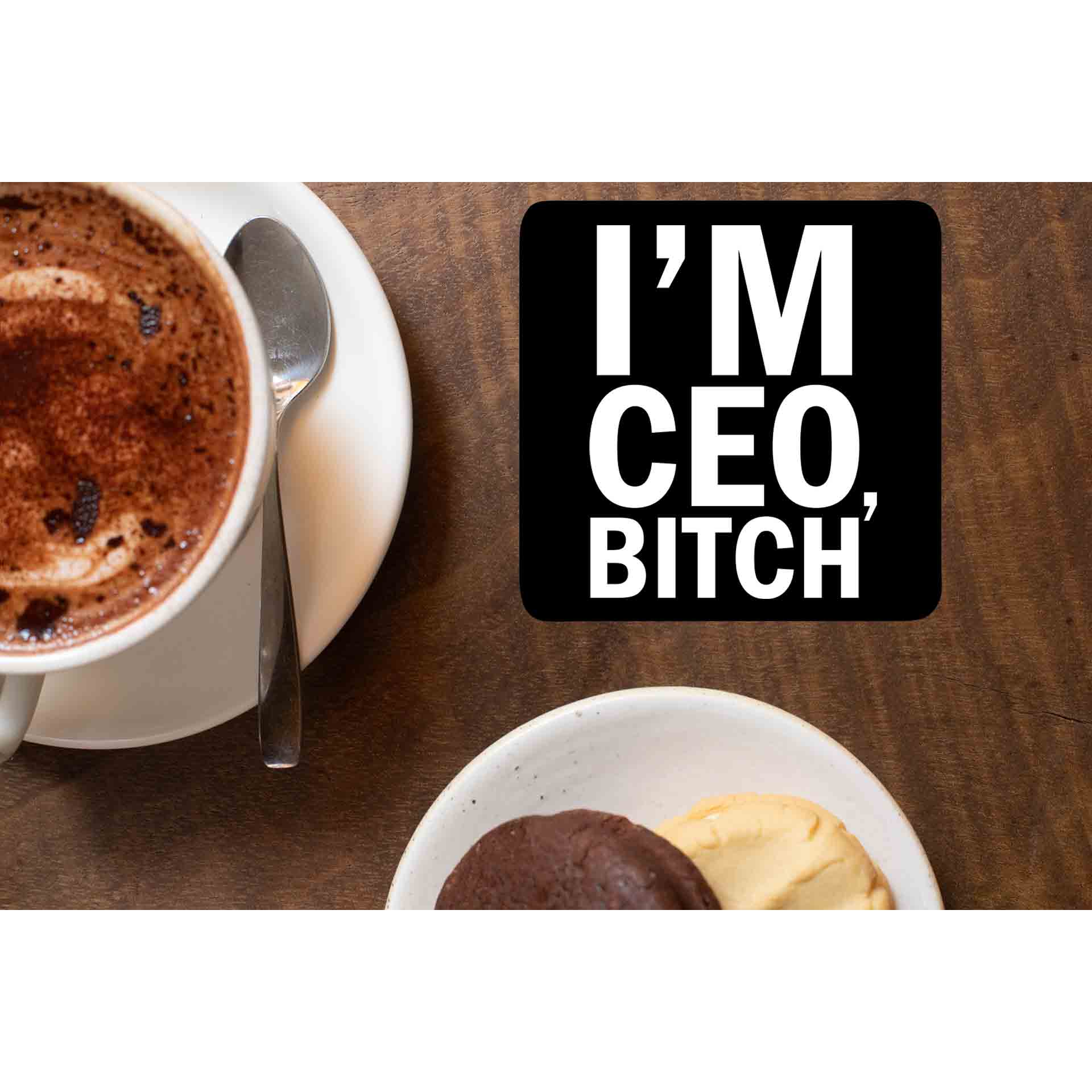 printed i'm ceo coasters wooden table cups indian printed graphic stylish buy online india the banyan tee tbt men women girls boys unisex