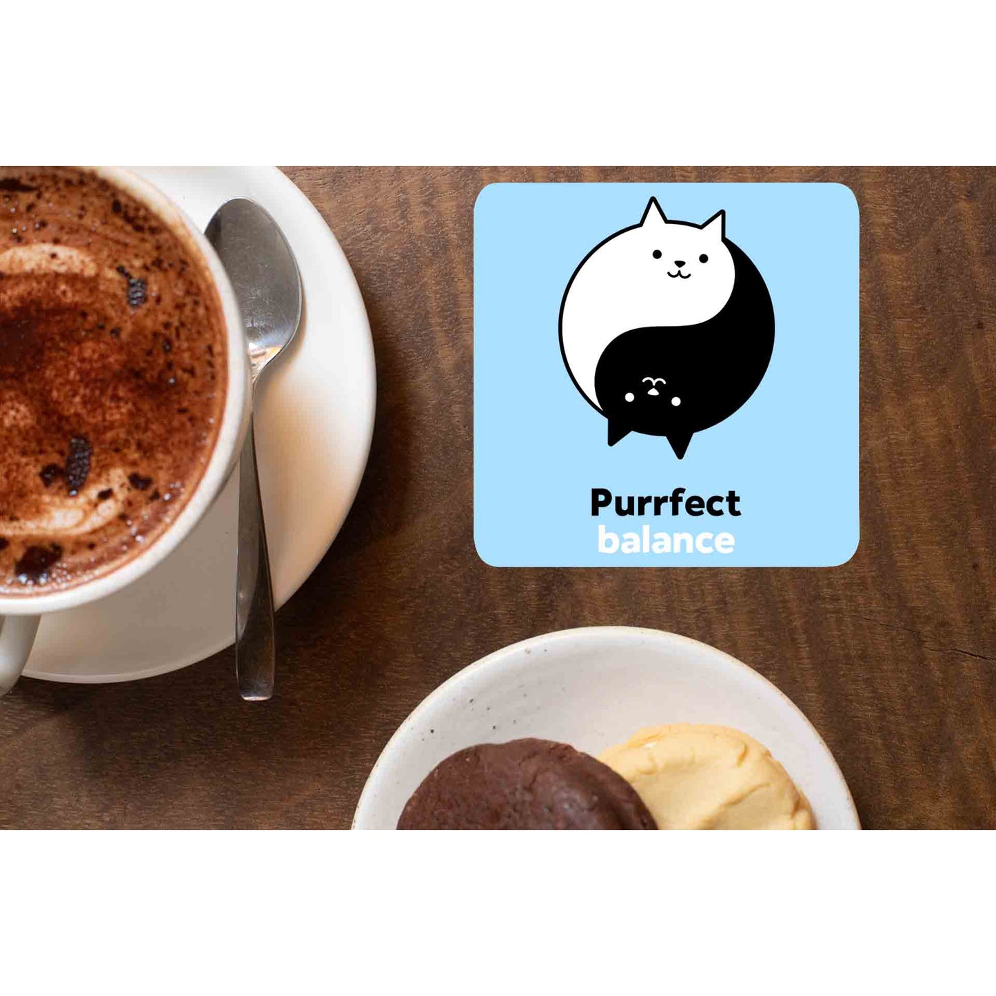printed purrfect balance coasters wooden table cups indian printed graphic stylish buy online india the banyan tee tbt men women girls boys unisex