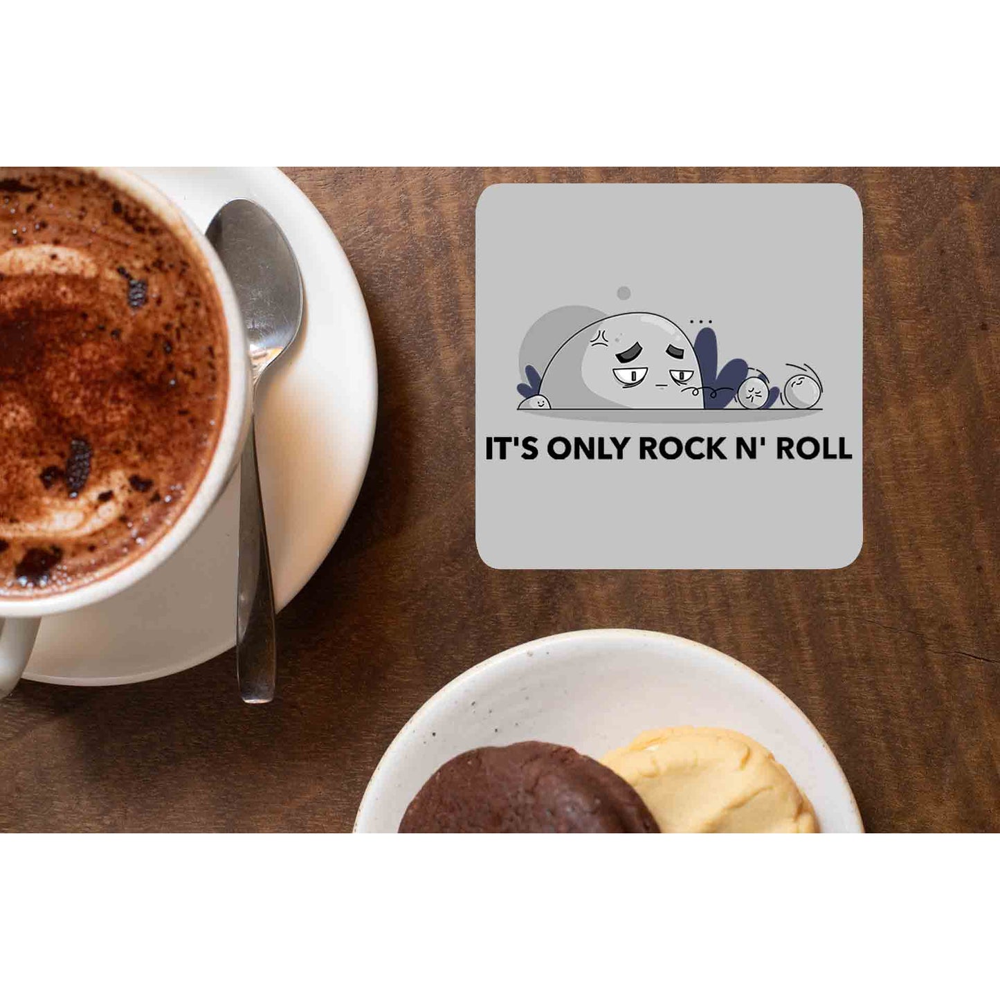 printed it's only rock n' roll coasters wooden table cups indian printed graphic stylish buy online india the banyan tee tbt men women girls boys unisex