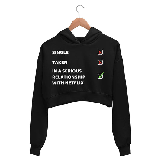 printed single or taken meme crop hoodie hooded sweatshirt upper winterwear printed graphic stylish buy online india the banyan tee tbt men women girls boys unisex black