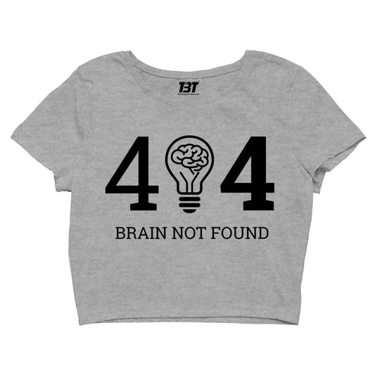 printed error 404 crop top printed graphic stylish buy online united states of america usa the banyan tee tbt men women girls boys unisex s