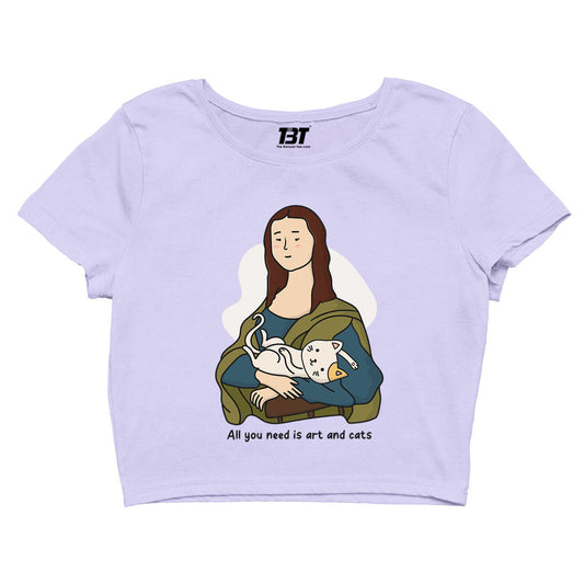 printed art and cats crop top printed graphic stylish buy online united states of america usa the banyan tee tbt men women girls boys unisex s