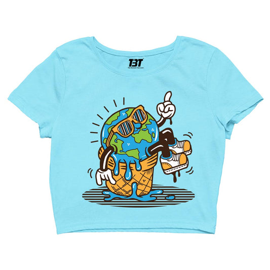 printed global warming crop top printed graphic stylish buy online united states of america usa the banyan tee tbt men women girls boys unisex s