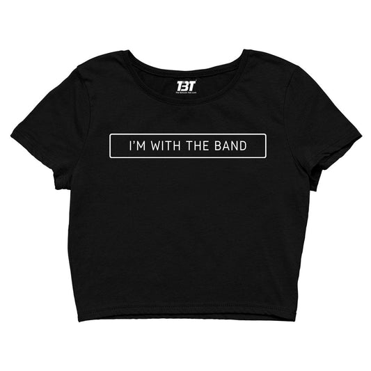 printed i'm with the band crop top printed graphic stylish buy online united states of america usa the banyan tee tbt men women girls boys unisex s