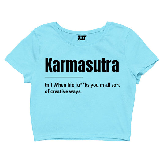 printed karmasutra crop top printed graphic stylish buy online united states of america usa the banyan tee tbt men women girls boys unisex s