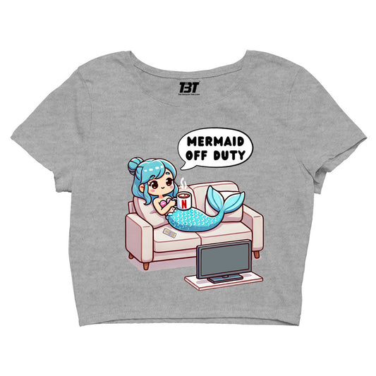 printed mermaid off duty crop top printed graphic stylish buy online united states of america usa the banyan tee tbt men women girls boys unisex s