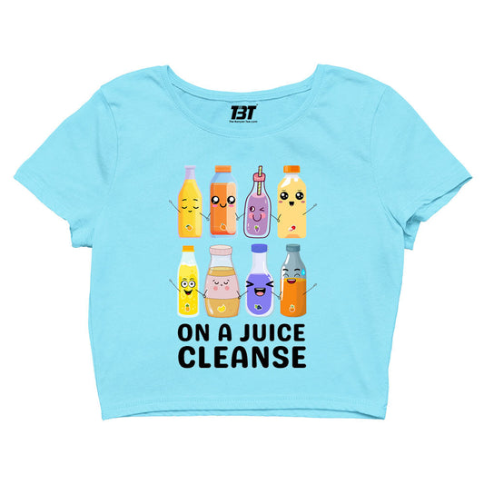 printed on a juice cleanse crop top printed graphic stylish buy online united states of america usa the banyan tee tbt men women girls boys unisex s