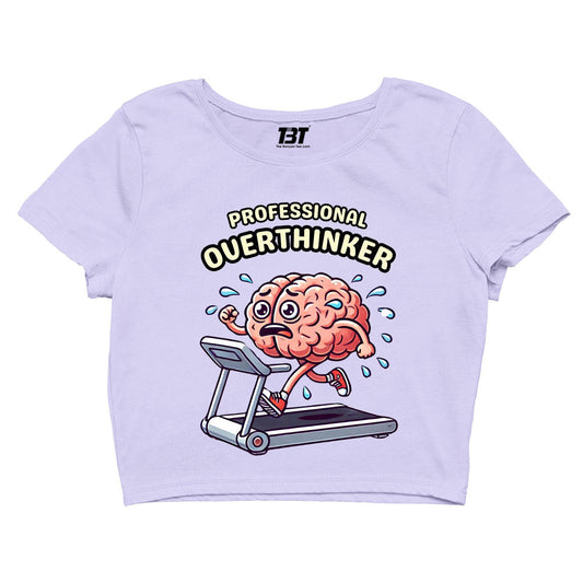 printed professional overthinker crop top printed graphic stylish buy online united states of america usa the banyan tee tbt men women girls boys unisex s