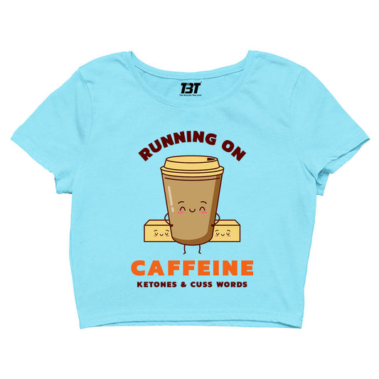printed caffeine, ketones & cuss words crop top printed graphic stylish buy online united states of america usa the banyan tee tbt men women girls boys unisex s 