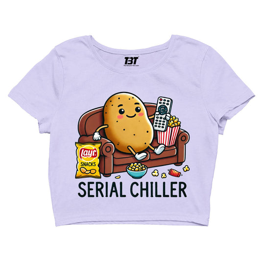 printed serial chiller crop top printed graphic stylish buy online united states of america usa the banyan tee tbt men women girls boys unisex s