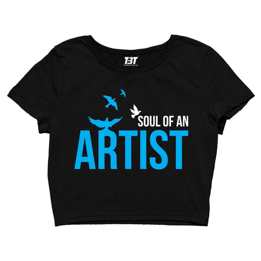 printed soul of an artist crop top printed graphic stylish buy online united states of america usa the banyan tee tbt men women girls boys unisex s