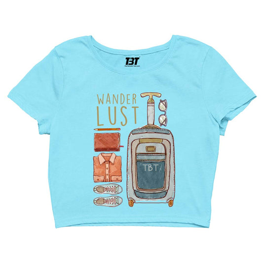 printed wanderlust crop top printed graphic stylish buy online united states of america usa the banyan tee tbt men women girls boys unisex s