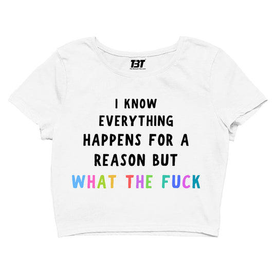 printed wtf crop top printed graphic stylish buy online united states of america usa the banyan tee tbt men women girls boys unisex s