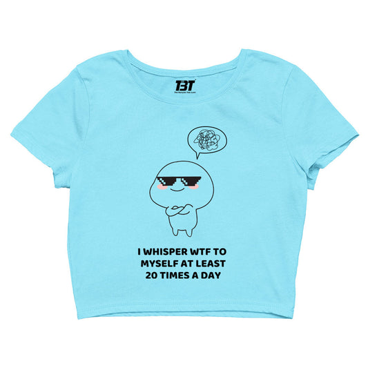 printed 20 times a day crop top printed graphic stylish buy online united states of america usa the banyan tee tbt men women girls boys unisex s