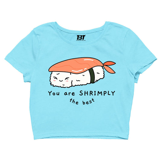 printed shrimply the best crop top printed graphic stylish buy online united states of america usa the banyan tee tbt men women girls boys unisex s