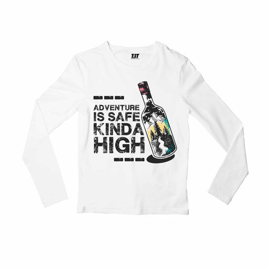 printed safe kinda high full sleeves long sleeves printed graphic stylish buy online india the banyan tee tbt men women girls boys unisex white