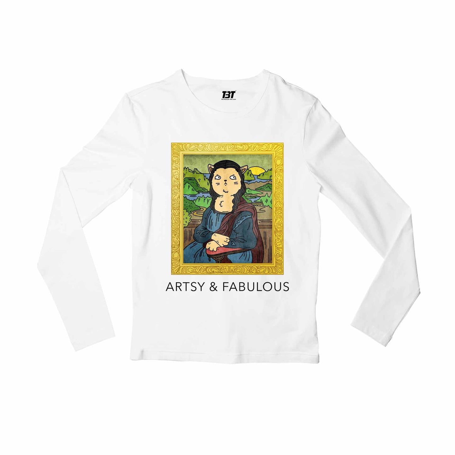 printed artsy and fabulous full sleeves long sleeves printed graphic stylish buy online india the banyan tee tbt men women girls boys unisex white