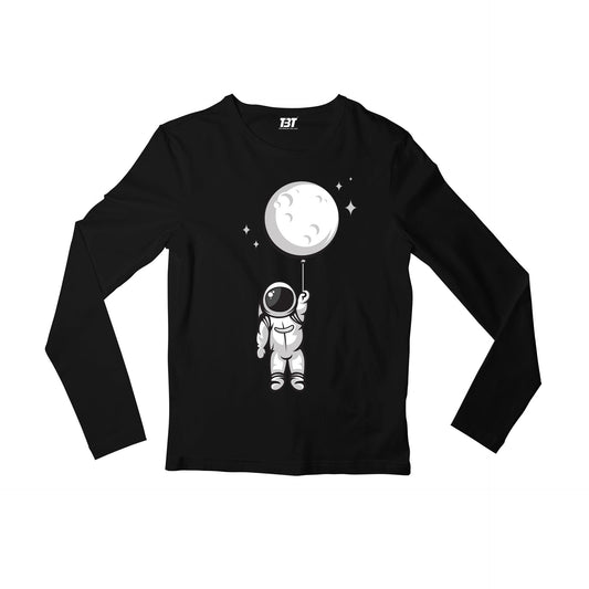 printed moon balloon full sleeves long sleeves printed graphic stylish buy online india the banyan tee tbt men women girls boys unisex black
