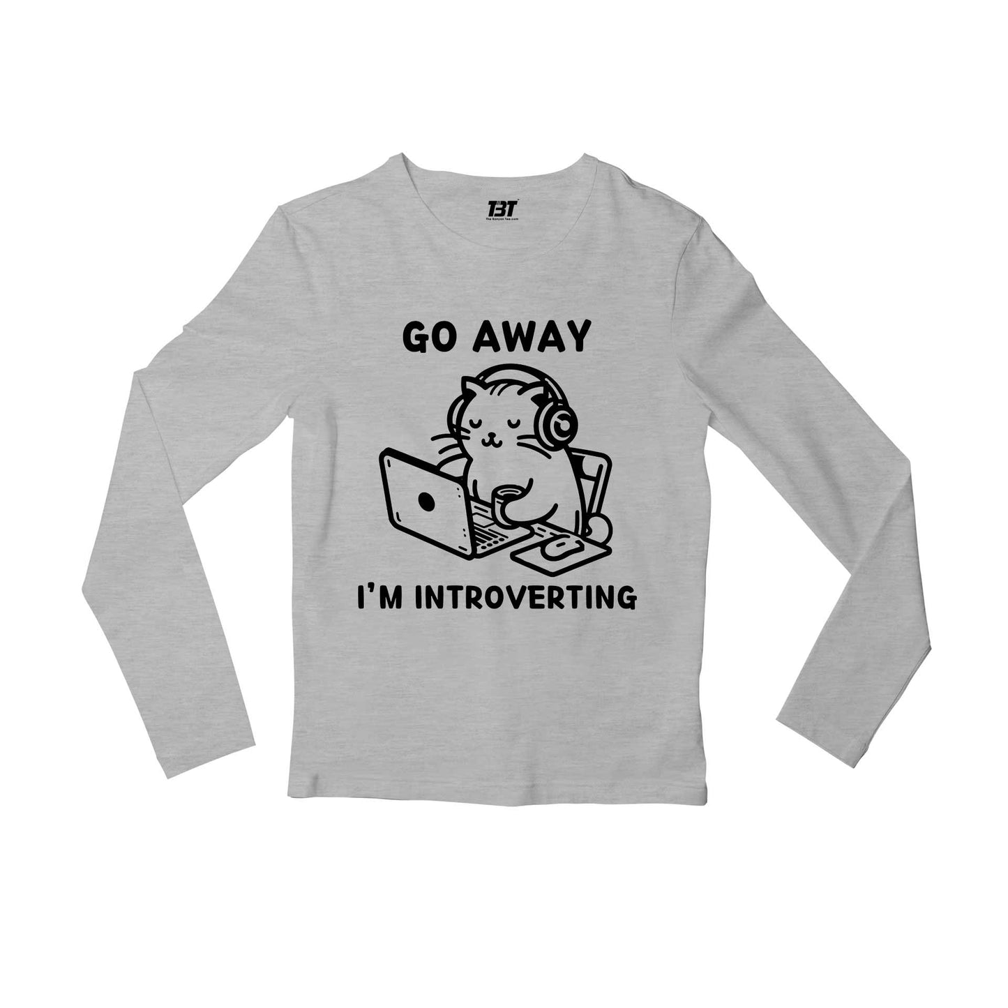 printed introverting full sleeves long sleeves printed graphic stylish buy online india the banyan tee tbt men women girls boys unisex gray