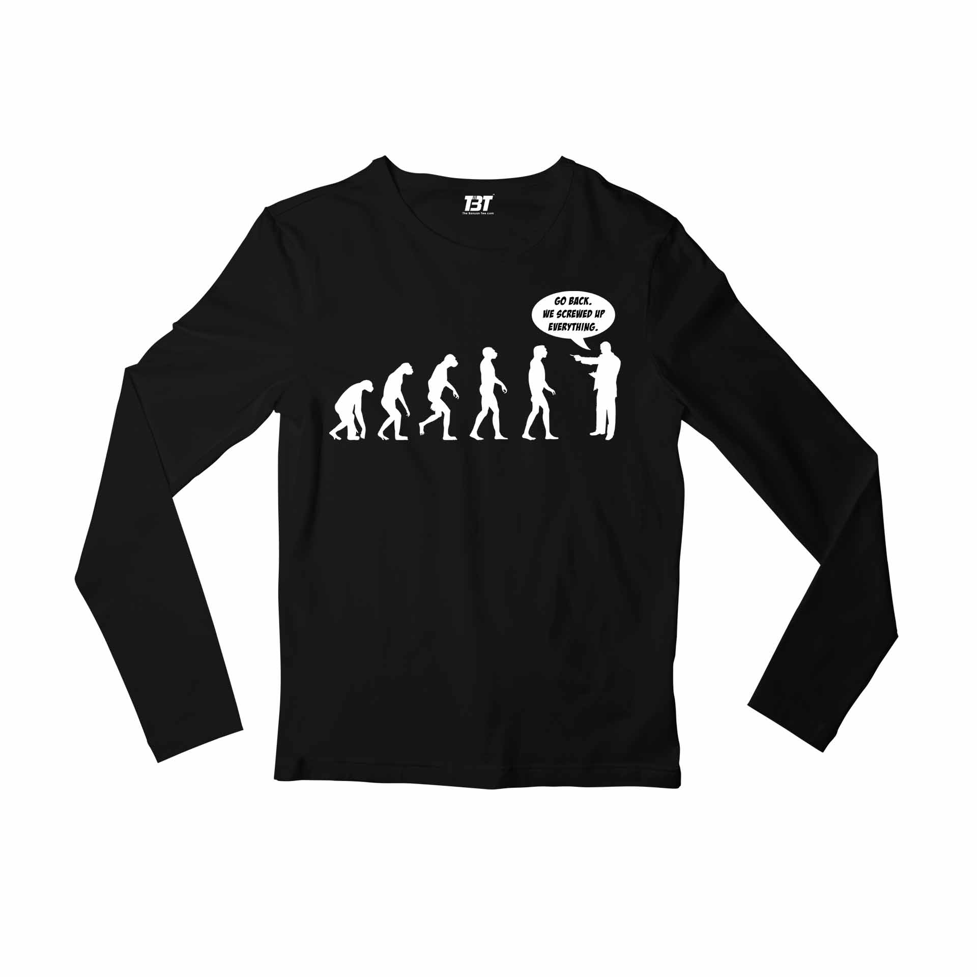 printed go back full sleeves long sleeves printed graphic stylish buy online india the banyan tee tbt men women girls boys unisex black