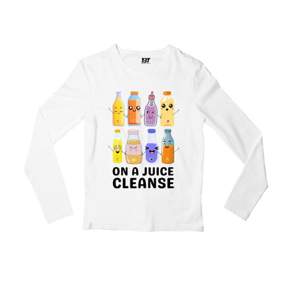 printed on a juice cleanse full sleeves long sleeves printed graphic stylish buy online india the banyan tee tbt men women girls boys unisex white
